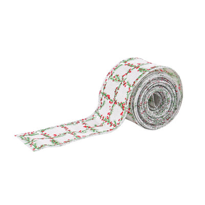 Christmas Decorations Rolls Christmas Yards Red and Forest Ribbon Double Face Polyester Satin Ribbon Wide Holiday Ribbon for Wedding Gift Wrapping Crafts