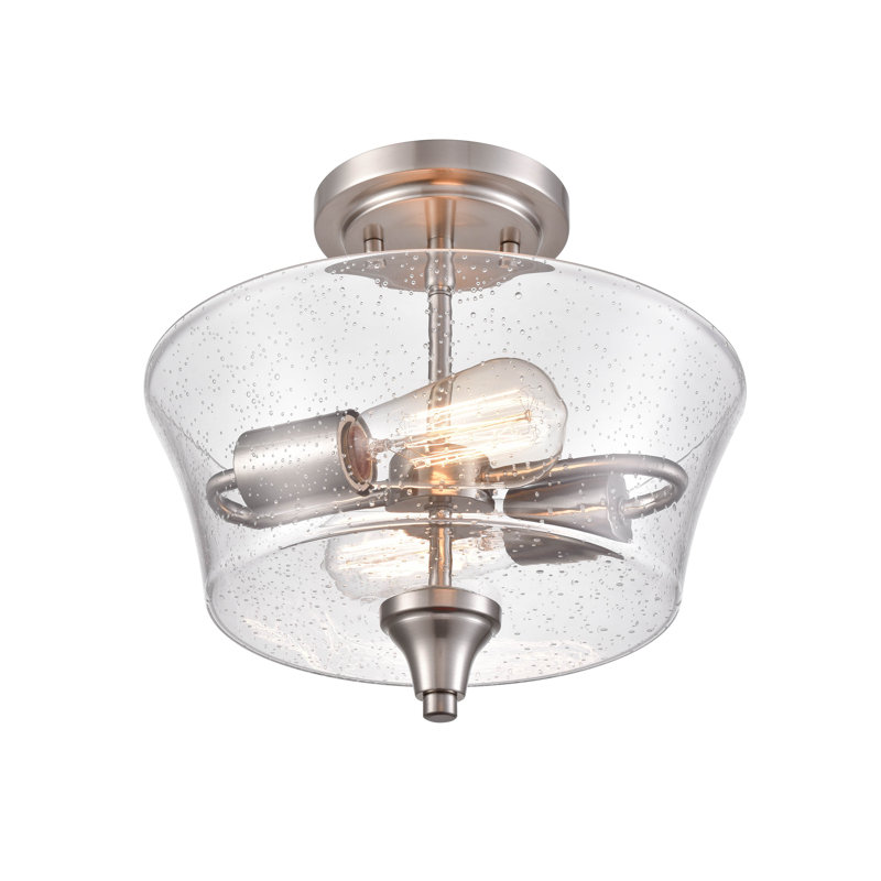 2 lumières 11 po Nickel brossé semi-encastré, Nickel brossé