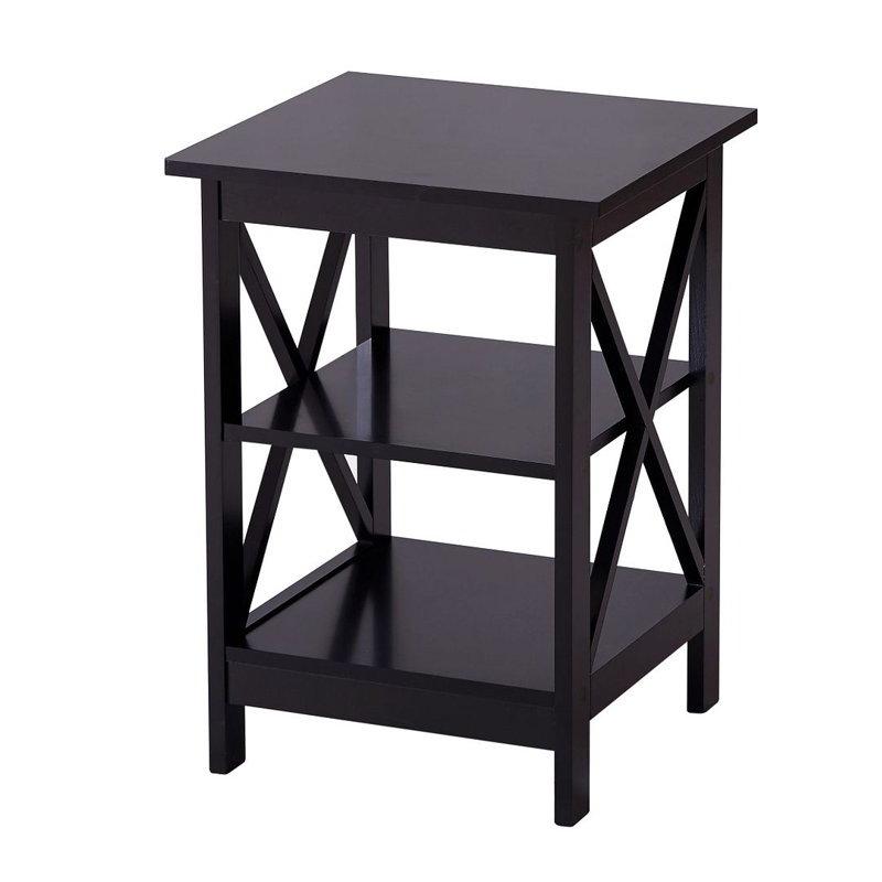 Table de bout en X, Noir, noir, noir, noir