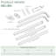 Tringle à rideau enroulable ajustable de 1 po de diamètre robuste, blanc, 48 à 84 po-1124742438-1124742436