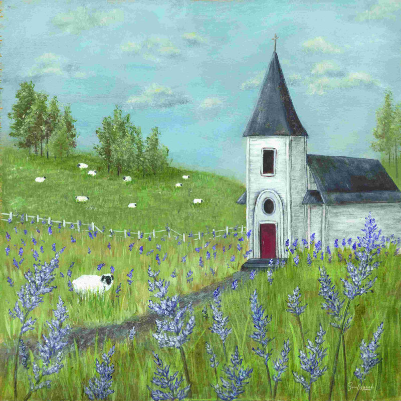 " The Lost Sheep " Painting Print, 12" W x 12" H