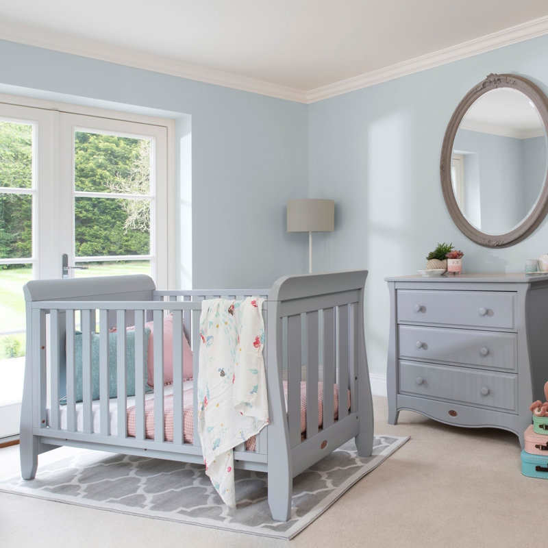 Sleigh Urbane Cot Bed 2-Piece Nursery Furniture Set, Pebble