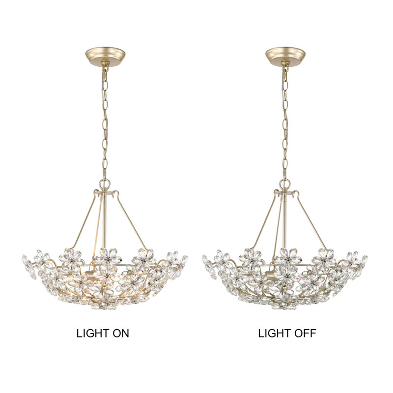 Lustre en cristal 3 lumières Rosa Glam