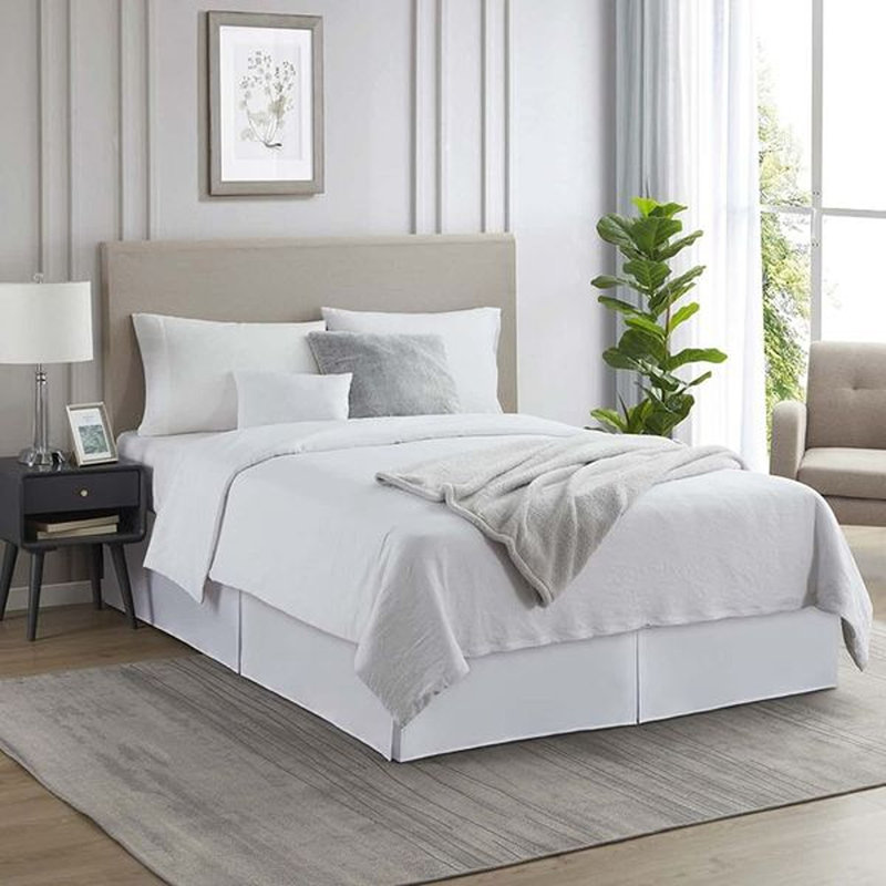 Luxury Pleated 14" Bed Skirt, White, Full