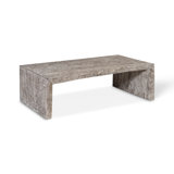 Waterfall Solid Wood Sled Coffee Table