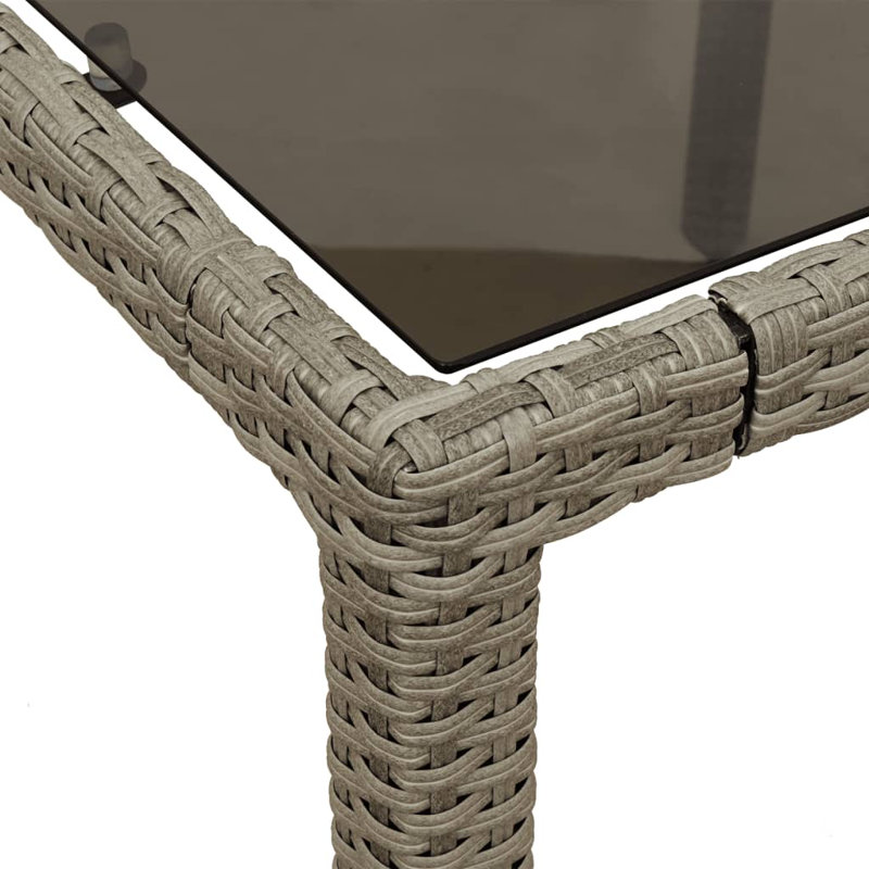  Table de jardin gris clair, Gris, H 29,5 po x l 59,1 po x P 35,4 po