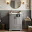 Meuble-lavabo autoportant 24 po avec lavabo en céramique, armoire moderne avec tiroir divisé et porte de rangement double couche-1549607927-1549607931