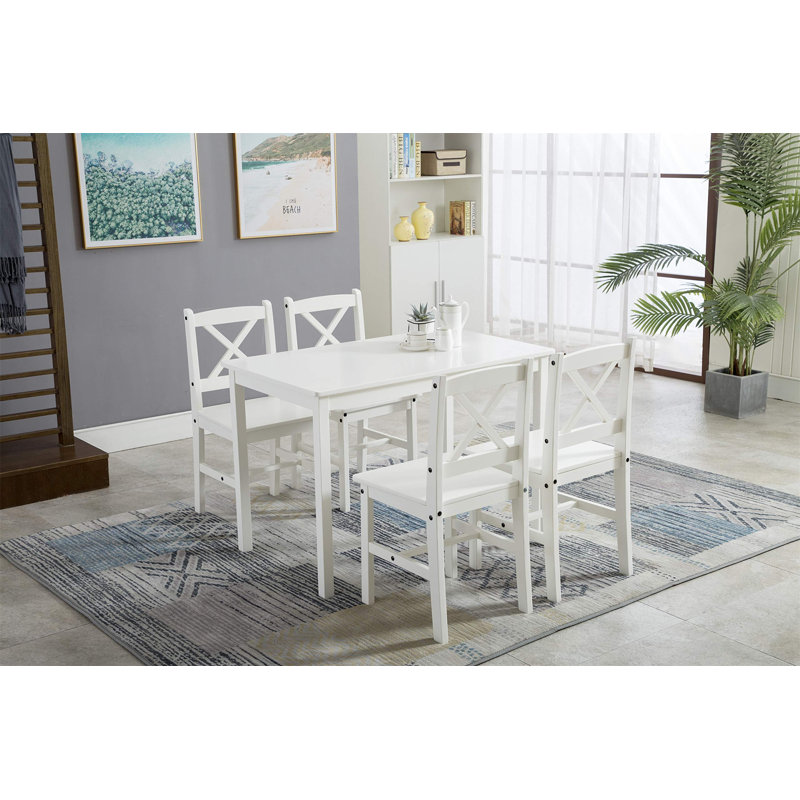 Danny 4 - Person Dining Set, White