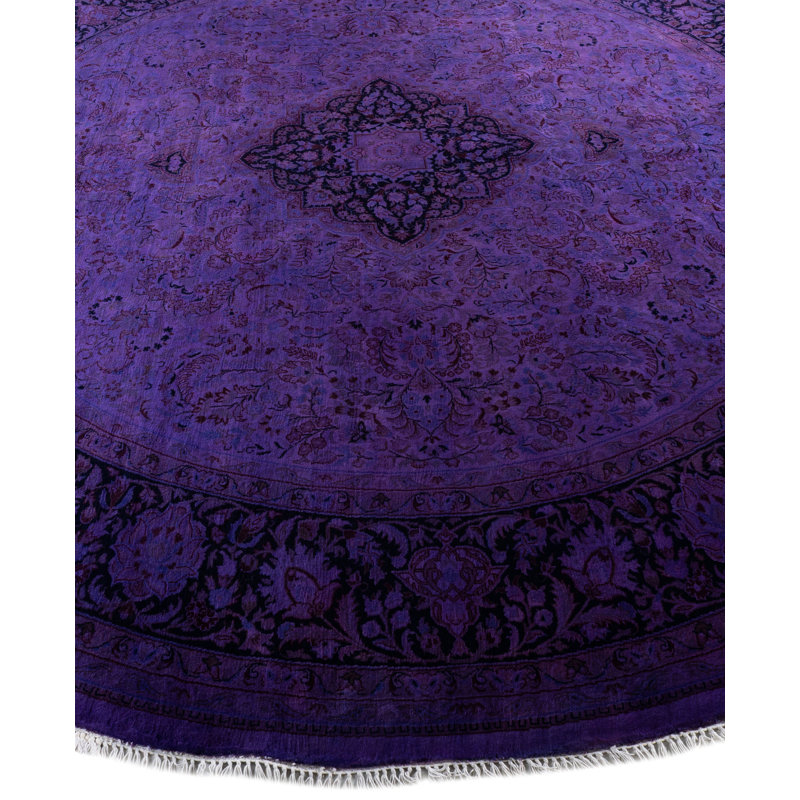 Overdyed One-of-a-Kind 8' 7" X 8' 9" Hand Knotted Area Rug