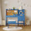 Ensemble de bureau et chaise, table d'étude en bois avec bureau inclinable réglable, tiroirs et planche de liège - Ensemble de bureau d'apprentissage