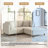 Seemab 3 - Piece Upholstered Sea Salt Gray Corduroy Modular Sectional with Pillow Back and Removable Ottoman-300411910