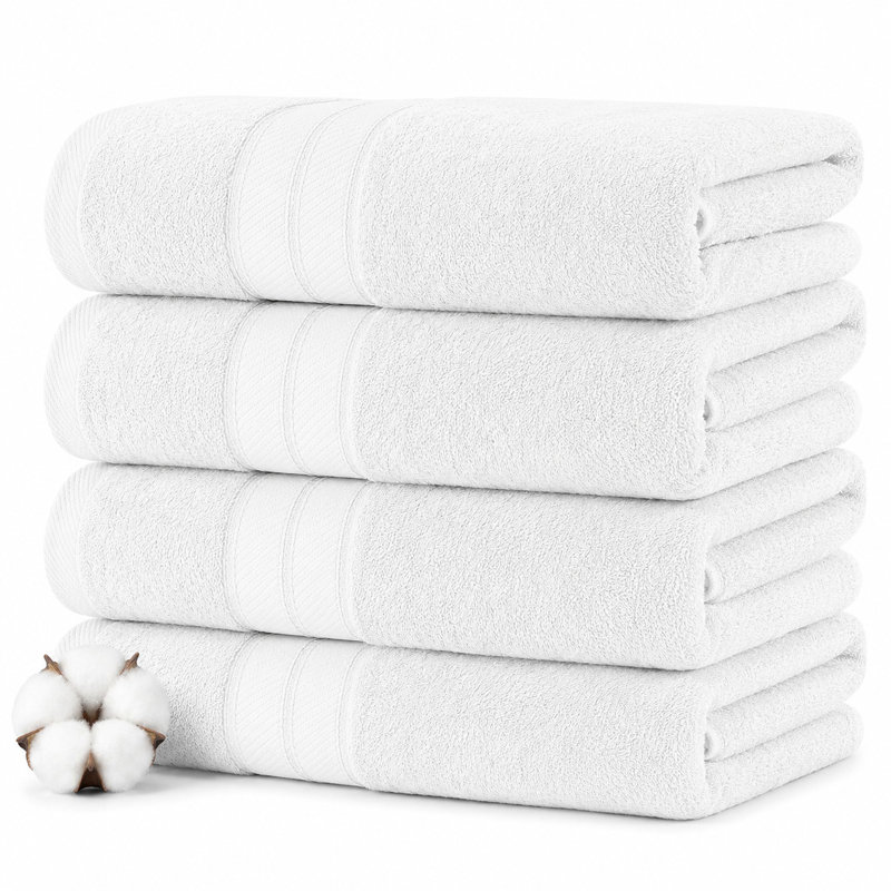 Modern Threads 4-Pack SpunLoft™ Bath Sheet Set, White
