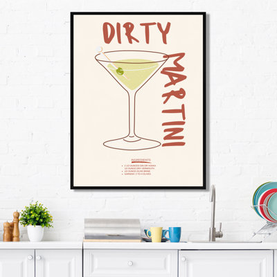 Salon d'art Martini sale avec olive à 5 à 7 cocktails