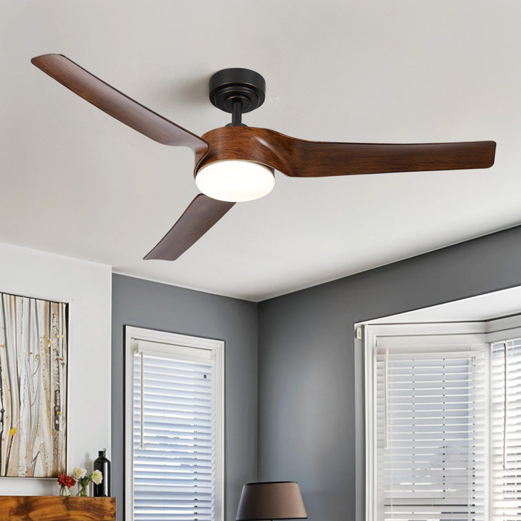 52" Smart Ceiling Fan with Dimmable LED Light and Remote Control
