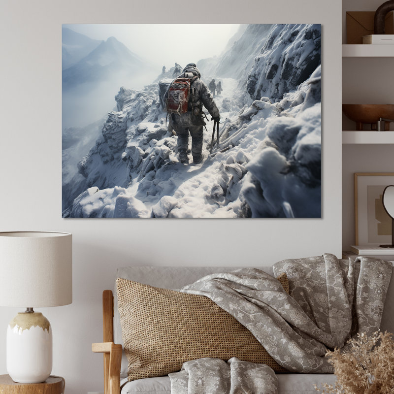 Hick Winter Mountain Track III - Randonnée, art mural, Toile tendue, H 12 po x l 20 po x P 1 po