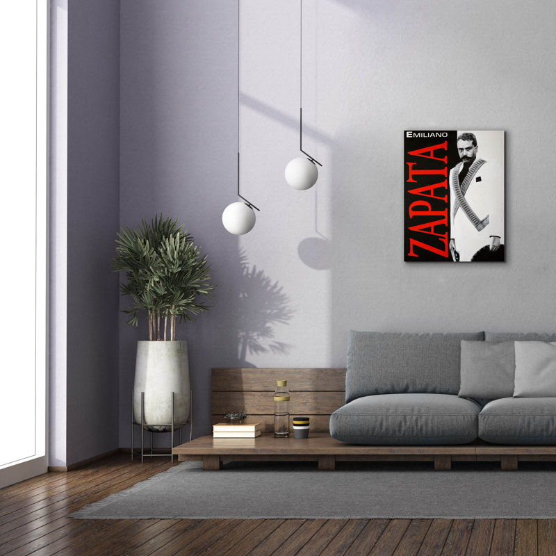 «Zapata» par Robert Valadez, art mural sur toile, H 34 po x l 26 po x P 1,5 po