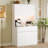71" Tall Kitchen Pantry Cabinet with Adjustable Shelves, 3 Drawers, Corner Coffee Bar Storage Hutch-2016797693