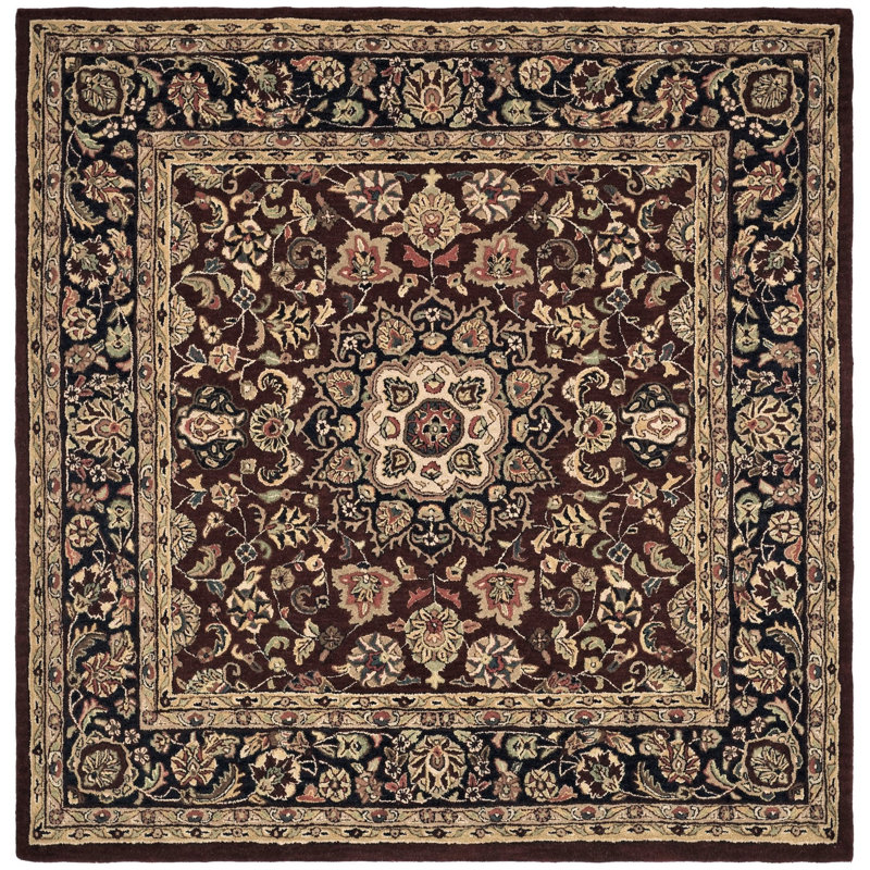 Mcauliffe Hand Tufted Wool Oriental Rug, Square 8'