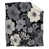 Floral gris / noir