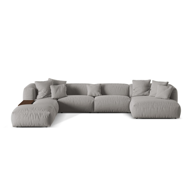 Carce 5 Seater Corner Sofa , Light Grey