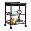 Chariot avec compartiment couvert, organisateur de bureau, rangement, 3 niveaux, bureau, métal, noir-110457690