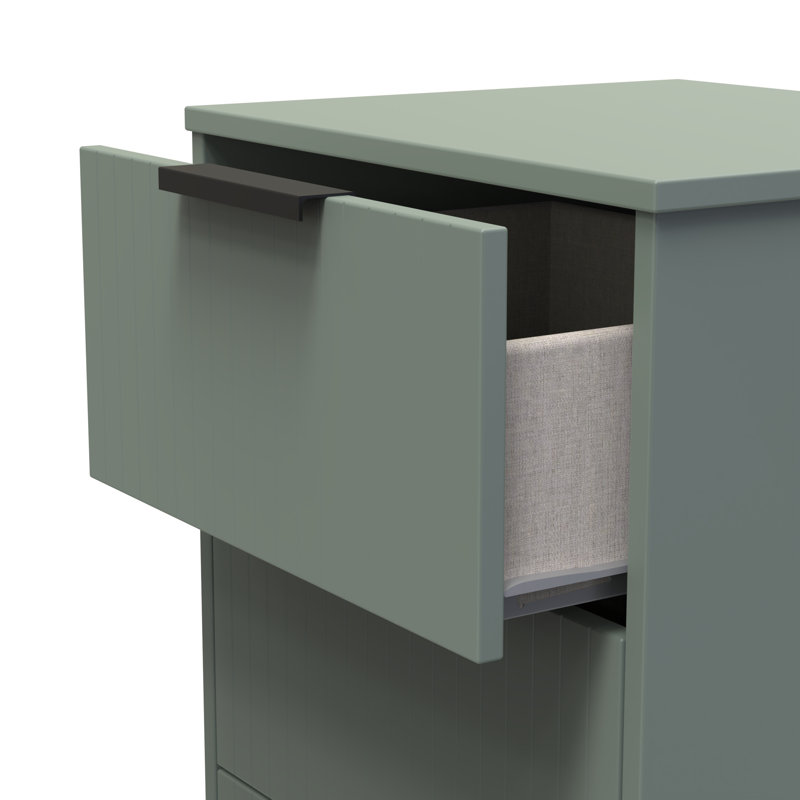 Atsumi 45cm W Manufactured Wood Bedside Table, Reed Green