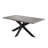 Triton Extendable Pedestal Dining Table with X-Metal Legs, Smooth Glide Mechanism, Space Saving For Small Areas, Kitchen Home Table Furniture (1 Table)-354586815-354586814