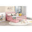 Lit plateforme en bois rose avec garde-corps et rangement pratique-35090664-35090670