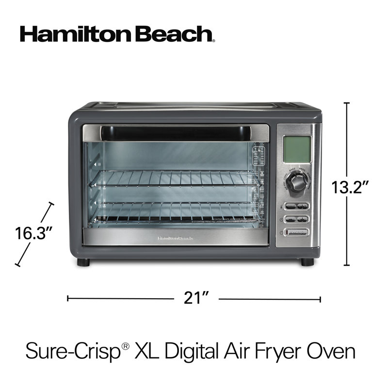 Hamilton Beach® Sure-Crisp® XL Digital Air Fryer Oven with 6-in-1 Functionality, 150-450?F Temp Range