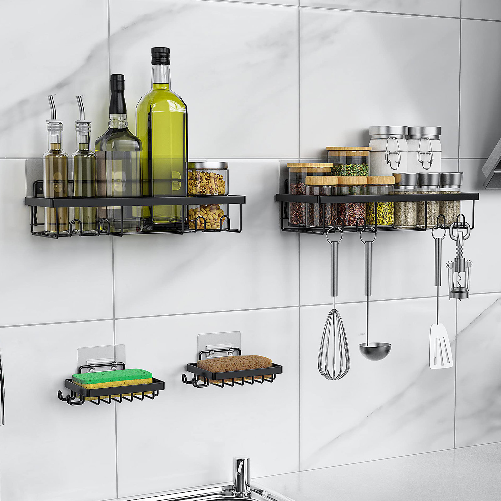 Rebrilliant Abram Adhesive Shower Shelf & Reviews