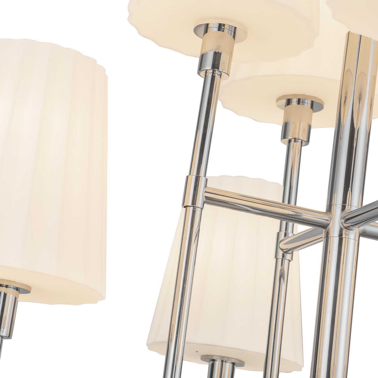 Tindra 8 - Light Metal Dimmable Chandelier, Chrome