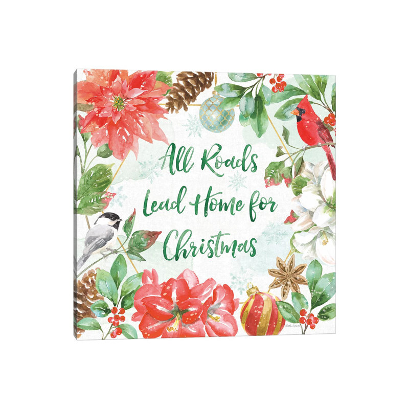 Holiday Flora II by Beth Grove - Wrapped Canvas Print, 66.04 cm H x 66.04 cm W x 1.91 cm D