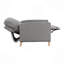 Fauteuil inclinable en tissu d'ameublement en bois massif 1pc