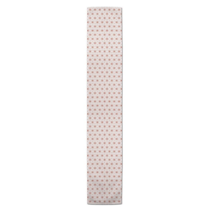 Chemin de table Hovig Geo, 72 po x 16 po, Rouille, Geometric 1