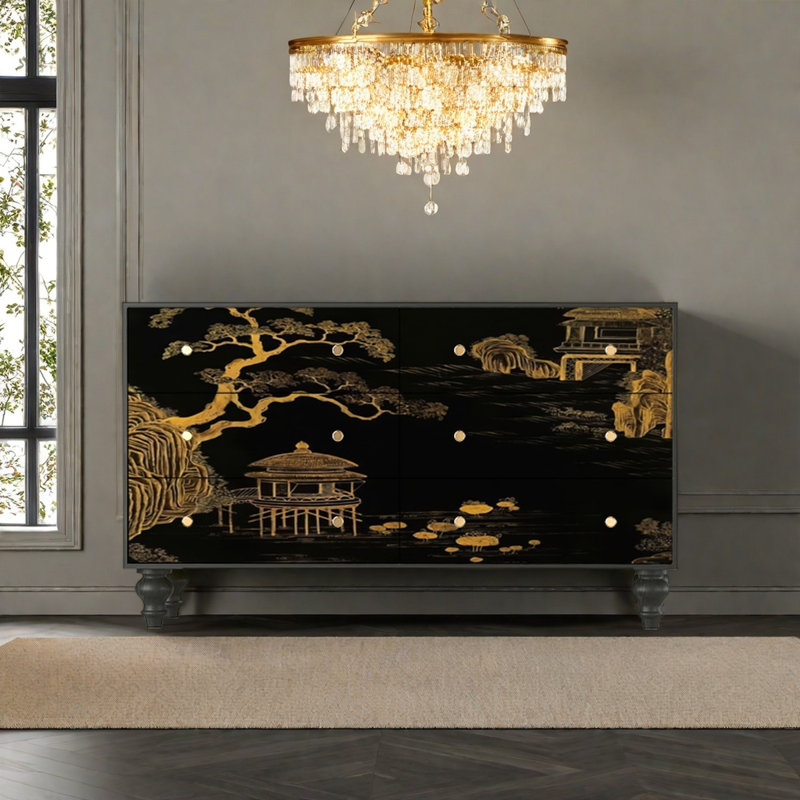 Commode noire antique