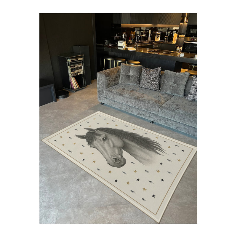 Tapis gris tissé Mosso, 2 pi 6 po x 4 pi 11 po