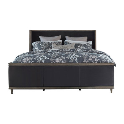 Iziaha California King Upholstered Panel Bed in Gray -  Everly Quinn, BF007C87995D400294798B213847CEBE