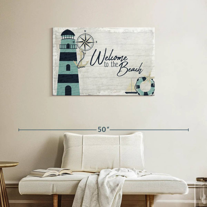 Tergel «Welcome To The Beach» en bois, H 24 po x l 36 po