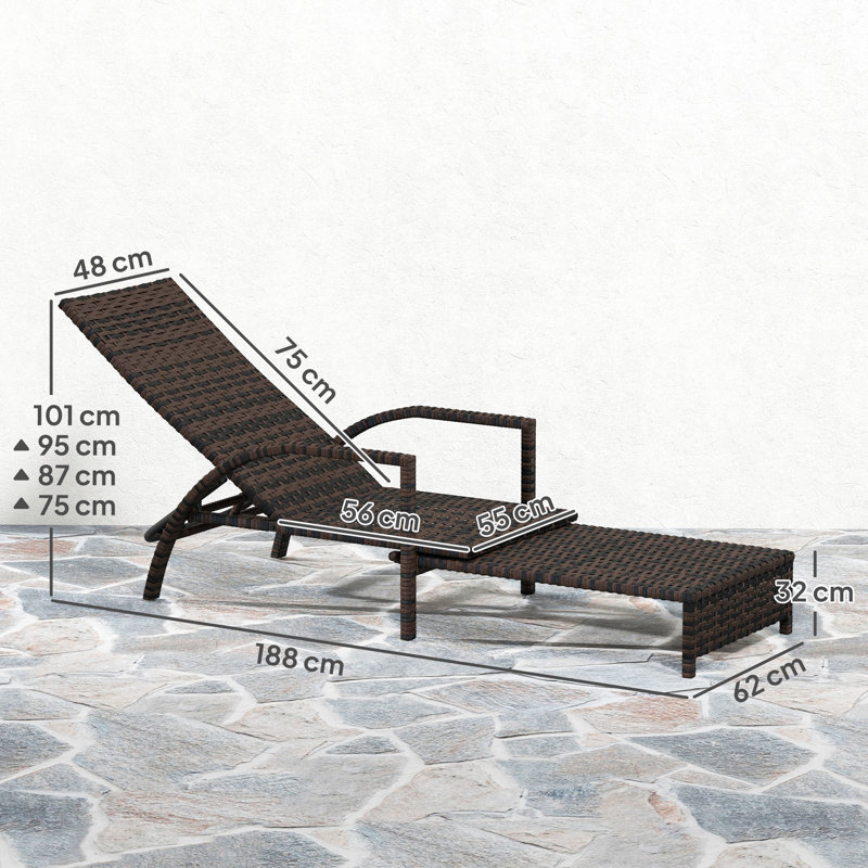 188cm Long Single Chaise