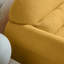 Canapé 2 places en laine d'agneau jaune pour chambre à coucher - Design moderne et confortable, avec housse et coussin lombaire. Décoration polyvalente.