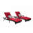 Wicker Reclining Lounge Chair Lawn Sunbathing Chairs Recliner up to 150° Beach Poolside Garden-2017012070