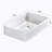 White Rectangular Ceramic Bathroom Vessel Sink With Drain Assembly