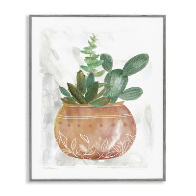  «Succulent Planter Vase», art de la giclée encadrée par Carol Robinson