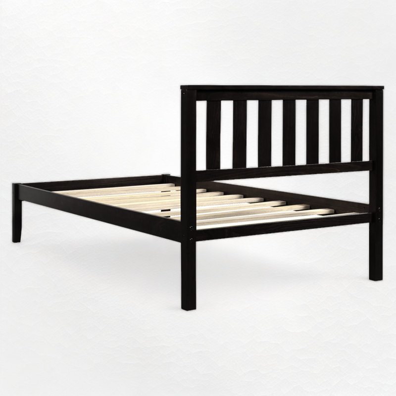 Lit plateforme Magna, Espresso, Bois massif et bois manufacturé
