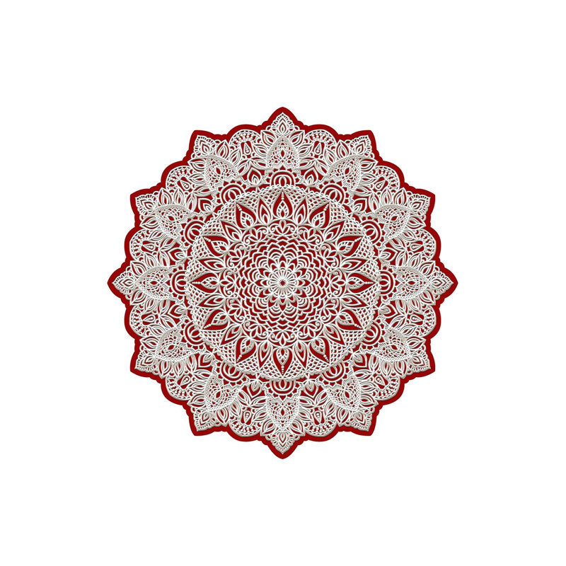 Round Woven Carpet (55 Inches), 100% Polyester, 0.3 Inch Pile Height | Antibacterial, Non-Slip PVC Dot Underside, 650 g/m² | Machine Washable at 30-40°F, 3D Digital Print, Perfect for Living Room & Bedroom Decor