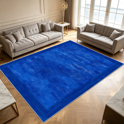 1PC Abstract Blue Area Rugs for Living Room, Soft and Comfortable, Suitable for all seasons, easy - to - maintain, machine washable Indoor floor mat, Under Table Farmhouse suitable for Bedroom, Kitchen, Hallway, Patio, Balcony, Home Decor,...