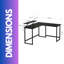 50cm W L-Shaped Computer Desk With Monitor Stand