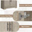 Grand garde-manger autoportant moderne pour le salon - armoire de rangement 70 po avec portes, tiroirs et tablettes réglables - Organisateur de maison polyvalent - Gris - Avec 1 grille, nouveau gris-129391245