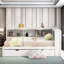 Modern Daybed With Trundle, Storage Cabinets And Usb Ports-1065211516