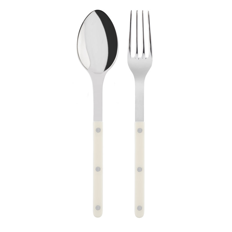 Bistrot Solid 2 - Piece Flatware Set, Ivory